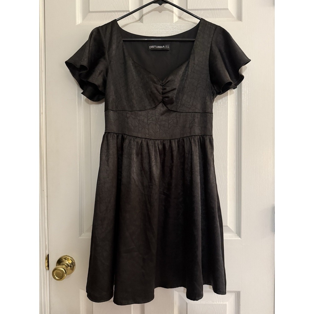Disturbia Black Dress Sweetheart Neckline Fit & Flare US 6 UK 10 New No Tags